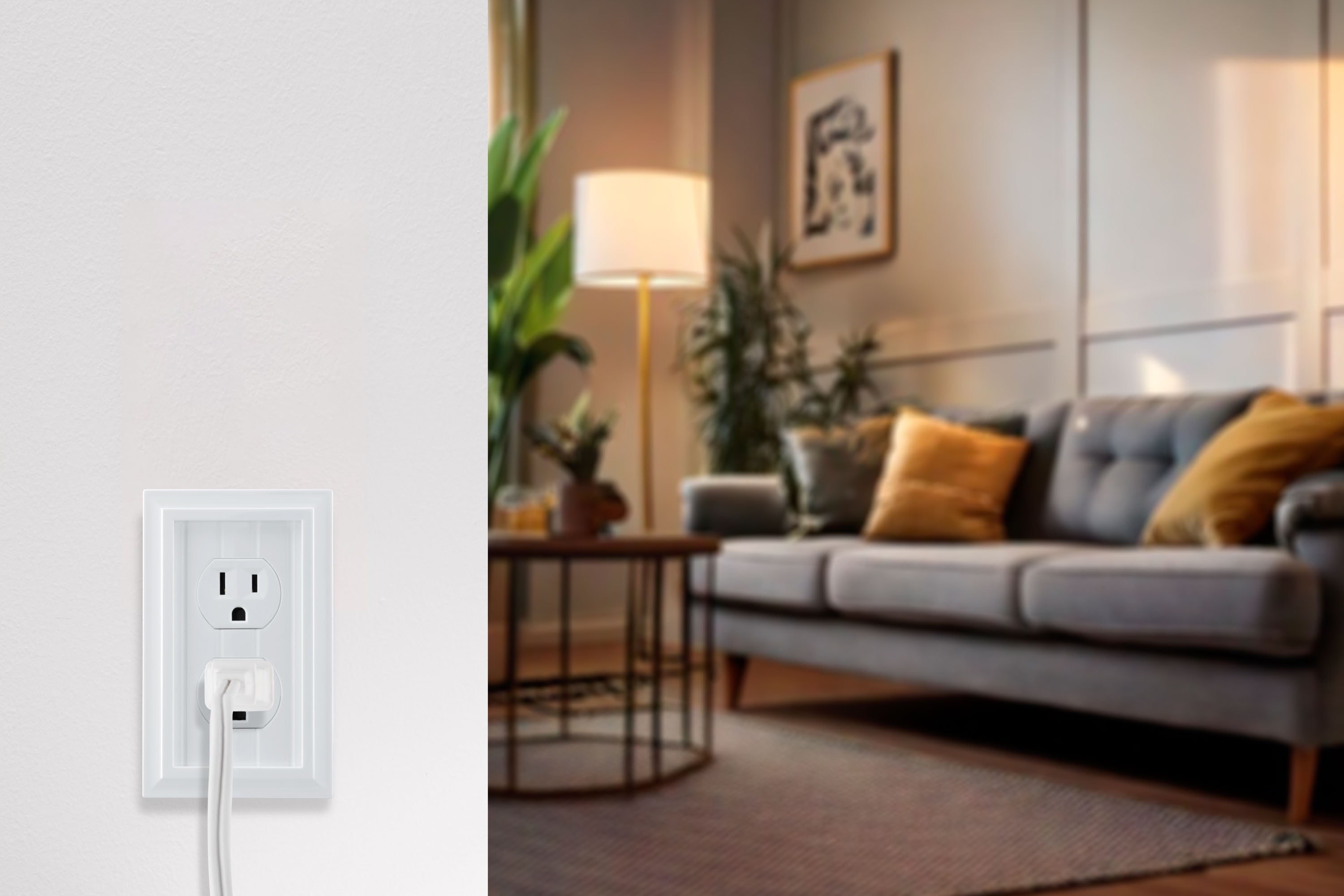 Ultra Pro Screwless Wallplate, Duplex Receptacle, Outlet Plate, White Coastal