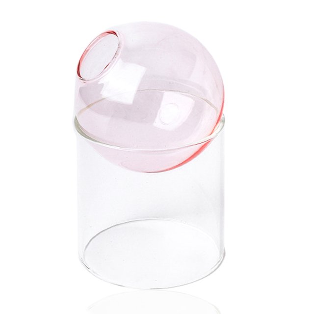 Jarrón de cristal transparente creativo para flores, florero redondo de cristal para decoración del hogar, regalo, centros de mesa, eventos Vhermosa BST3020020-4