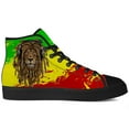 thumbnail image 4 of Aidianart Mens Rasta High Top Shoes High Top Canvas Sneakers Size 5, 4 of 5