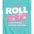 thumbnail image 3 of Barbie - Lets Roll - Toddler And Youth Girls Fitted Short Sleeve Graphic T-Shirt, 3 of 5