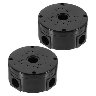 2 PCS Weather Proof Electrical Boxes Outlet Boxes Round Electrical Boxes Junction Box Black 12.20X12.20X5.30CM