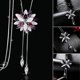 thumbnail image 2 of Flower Shape Pendant Necklace Fashion Beautiful Alloy Blue Enamel Jewelry Gifts for Women Girls---Model code 30794, 2 of 5