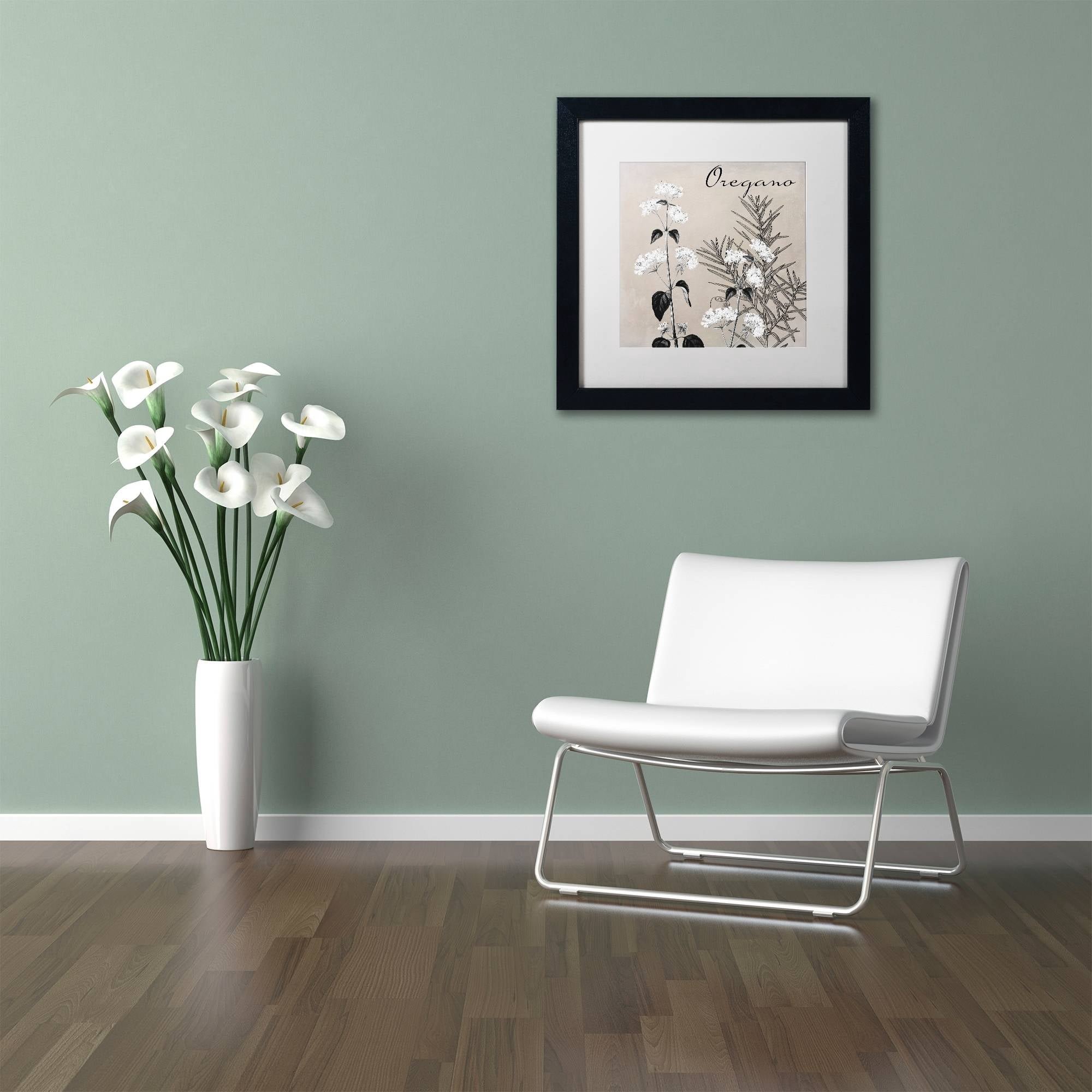 Trademark Fine Art "Flowering Herbs II" Canvas Art by Color Bakery White Matte, Black Frame