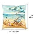 thumbnail image 3 of YiJuHui Ocean Beach Theme Throw Pillow Cover 45x45 Cm Summer Decorative Cushion Case For Sofa Bedroom Patio, High Definition Printing Soft Breathable Polyester Fabric, 3 of 5