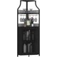 thumbnail image 1 of Industrial 5 niveles de esquina bar gabinete con glass holder-estilo rural liquor gabinete con estante y door para home bars y coffee bars, 1 of 7