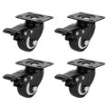 thumbnail image 3 of 4PCS Heavy Duty Caster Wheels with Brake Silent Universal Wheel Replacement Accessories for Furniture40 Brake, 3 of 5