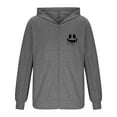 thumbnail image 6 of Txeol Dialysis Sweatshirts for Men with Arm Zipper Full-Zip Hemodialysis Hooded Jacket Outdoor Warm Sweatshirt Hoodies,Gray,M, 6 of 7