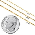 thumbnail image 4 of 14K Solid Yellow Gold Necklace | Box Link Chain | 16 Inch Length | 1.0mm Thick | With Gift Box, 4 of 6