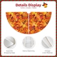 thumbnail image 3 of Fotbe Autumn Maple Leaf Pile Pattern Christmas Tree Skirt, Tree Skirts Plush Christmas Decorations, Christmas Tree Skirts Xmas Decorations Holiday Party Decor-30", 3 of 6