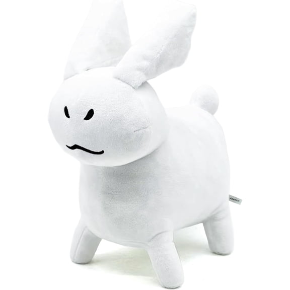 White Gubby Rabbit Plush Toy – Soft Forsaken Gubby Plush Stuffed Animal, Cute Game Character Collectible Plushie Gift for Kids and Gamers (Rabbit White Gubby)