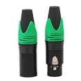 thumbnail image 2 of 2x Conector XLR De Y Anti-Interferencia Resistencia A Temperatura Repuestos Para Instrumento Musical Verde Hugo Conectores XLR Macho y Hembra, 2 of 8