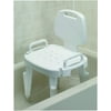 Adjustable shower seat with arms and back