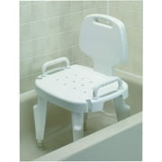 Adjustable shower seat with arms and back