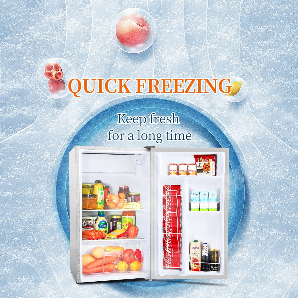 Nevera con congelador Mini Retro Red 3.5 Cu.ft Refrigerador compacto  pequeño para dormitorio, oficina, dormitorio, RV, apartamento con  termostato