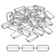 thumbnail image 1 of Deslizantes Hebillas, 60uds 32x16x2,8mm Metal Rectángulo Tri-deslizante Deslizamiento Hebilla Rodillo Pasador Hebilla Ajustador para Cinturón Bolso DIY Accesorios, Plateado Tono, 1 of 5