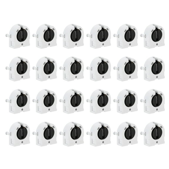 Uxcell T8 Fluorescent Light Holder, 24 Pack G13 Lamp Base LED Fluorescent Tube Light Socket, 26x32x13mm