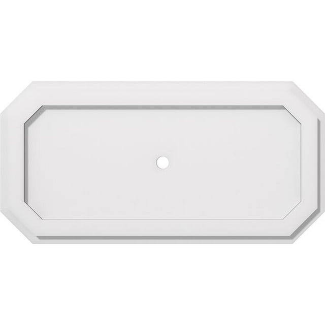 Ekena Millwork CMP26X13ED-01000 1 in. ID x 9 in. Rectangle Émeraude Architectural Grade Médaillon de Plafond Contemporain PVC