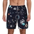 thumbnail image 2 of Picia Galaxy2 pattern Mens Swim Trunks with Compression Liner Stretch Beach Shorts Quick Dry with Zipper Pockets No-Chafing Board Shorts-Large, 2 of 9