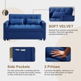 thumbnail image 6 of DEALTOPS Loveseat Sleeper Sofa Bed, Pull-Out Couch - Full Size Blue, 6 of 7