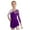 Purple, variant on Haitryli Kids Girls Long Sleeve Figure Ice Skating Dress Rhinestone Color Block Lyrical Dance Dress Competition Costume Royal Blue 12