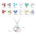 thumbnail image 3 of Mementos Jewelry Sterling Silver Personalized Heart Family Necklace for Women with Birthstone Name, 3 of 6