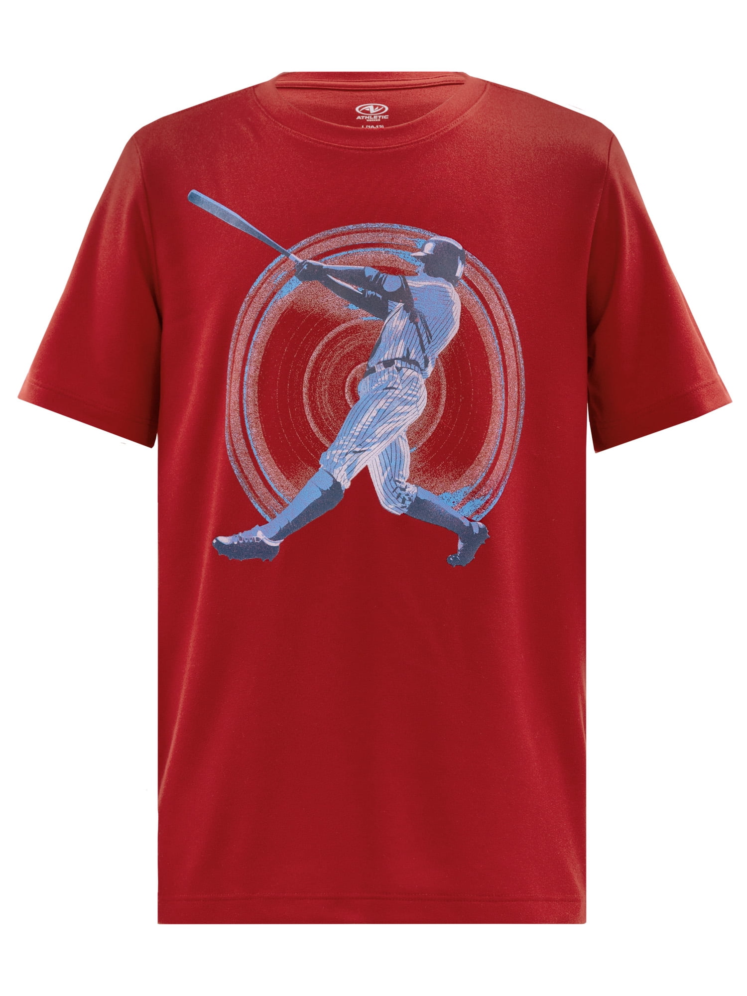 Athletic Works Boys Active Solid and Print Short Sleeve T-Shirts, 3-Pack, Sizes 4-18 & Husky