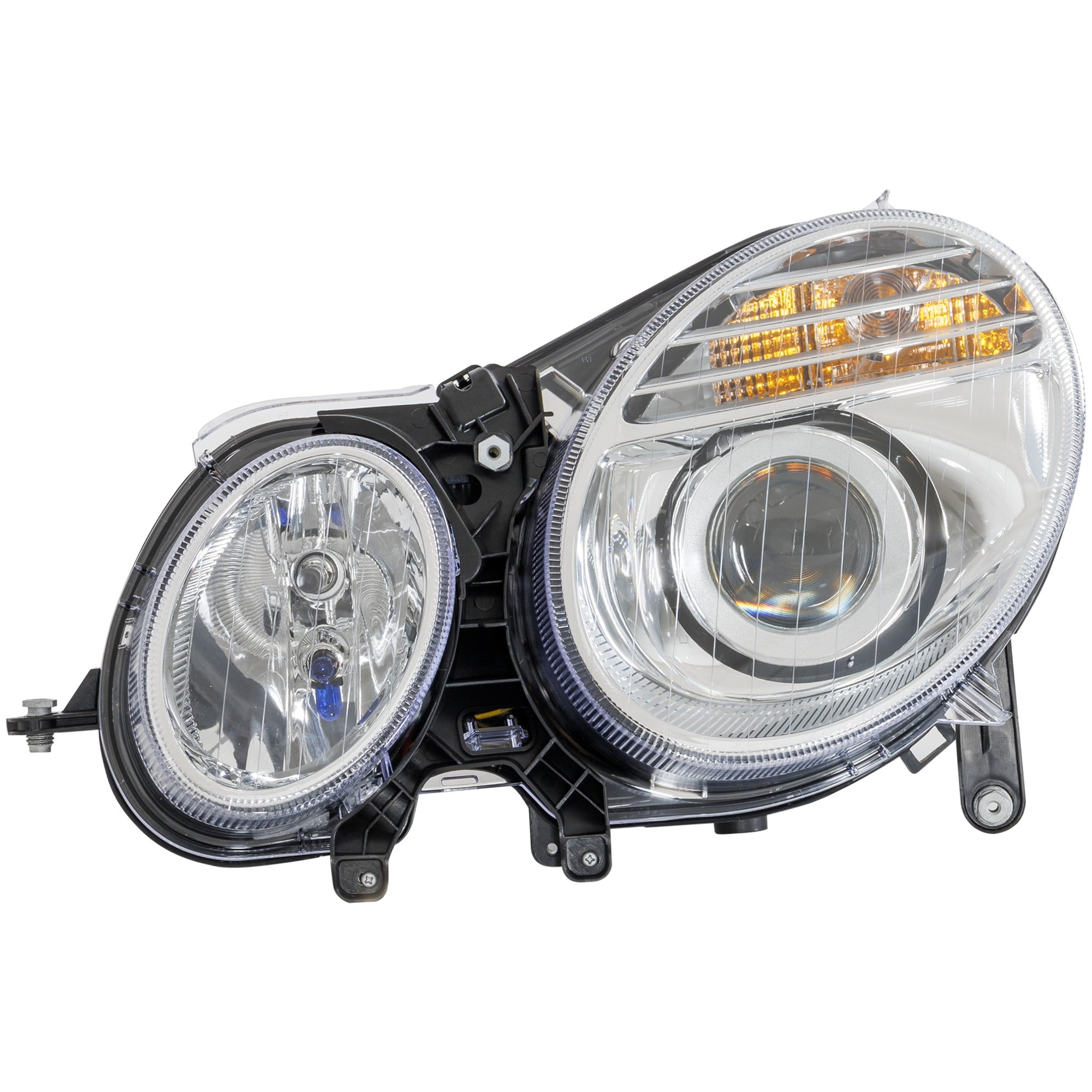 Headlight Compatible With 2007-2009 Mercedes Benz E550 E63 AMG SET of 2 Left Driver and Right Passenger Side Halogen With bulb(s)