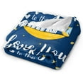 thumbnail image 2 of I Love You to The Moon and Back Soft Throw Blanket All Season Microplush Warm Blankets Lightweight Tufted Fuzzy Flannel Fleece Throws Blanket for Bed Sofa Couch 80"x60", 2 of 6