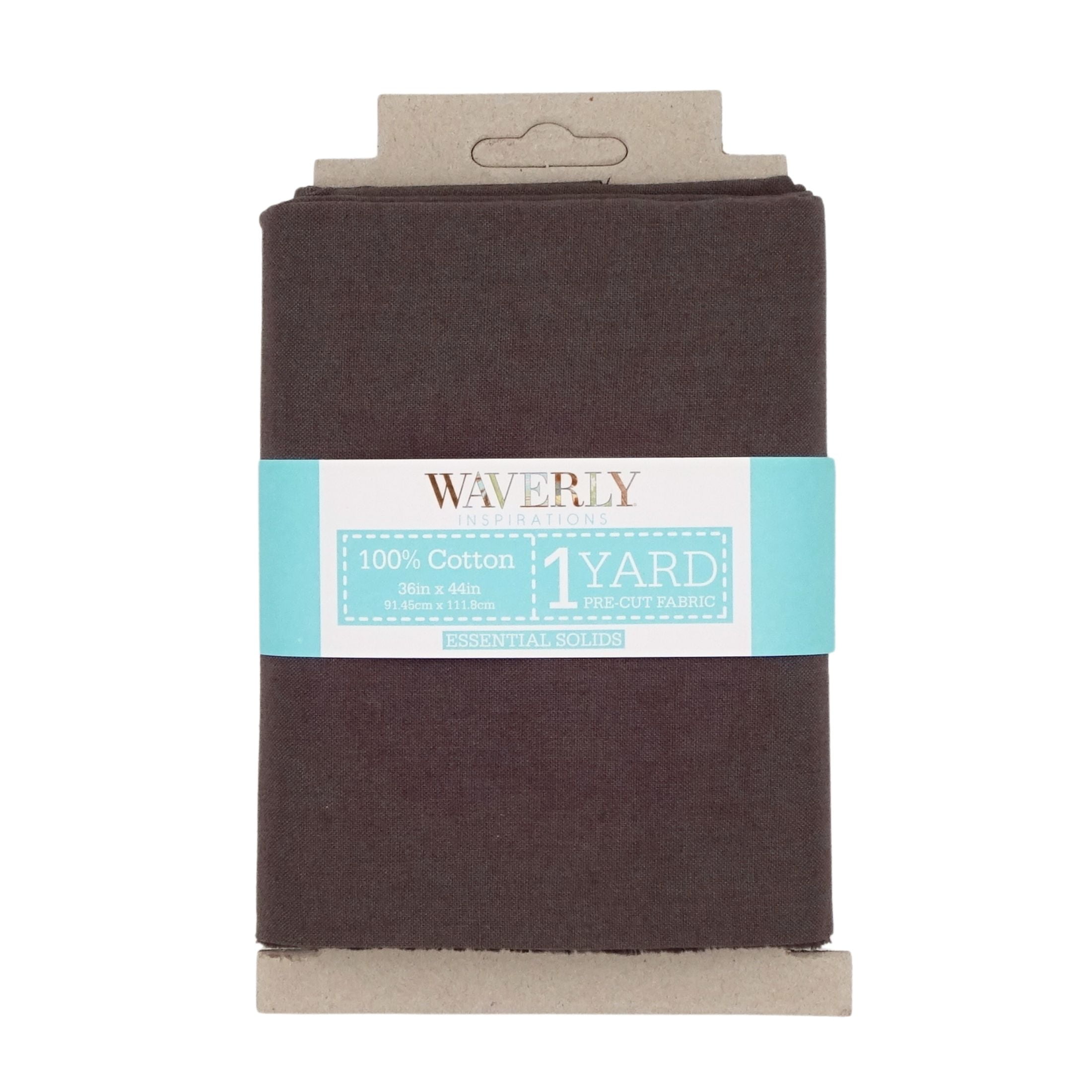 Waverly Inspirations 1 Yard Cut 100% Cotton Solid Fabric, Charcoal, 44" Wide for Quilting & Sewing