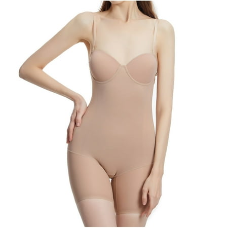 

Inleife Shapewear for Women Clearance Fashion Women s Bodysuit Chest Cushion Comfortable Shapewear Out Bra Underwear