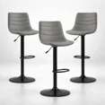 thumbnail image 1 of Sillas Altas para Barra de Cocina con Altura Ajustable Banco Desayunador Elegante para Decoración del Hogar Tejido Transpirable set de 3 piezas gris, 1 of 1