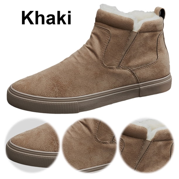 Botas Casuales para Zapatos Cálidos Felpa Hombres Antideslizantes Impermeables Climas Fríos