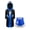 Black&Blue&Silver, variant on Raenseen Kids Boys Girls Boxing Uniform Set 2Pcs Boxing Robe and MMA Shorts Boxer Kickboxer Outfit Black&Gold 8
