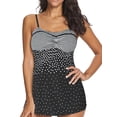 thumbnail image 4 of Mujer señoras Skydress con shorts de natación, tankini set dos piezas puntos traje de baño baño traje de baño Sexy Dance  Estilo, 4 of 4