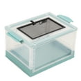 thumbnail image 1 of Animal  Box, Front Opening Door Top Mesh Cover Foldable Pet Terrarium ABS Material With Pulleys For Hedgehog For Rutin Chicken White,Blue,Black, 1 of 8