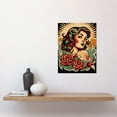 thumbnail image 2 of Pin Up Girl Roses Retro Tattoo Ink Body Art Rockabilly Americana 50s Unframed Wall Art Print Poster Home Decor Premium, 2 of 3