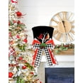thumbnail image 6 of Bigfoot Snowman Christmas Tree Topper Decorations with Glitter Star Xmas Ornaments Home Decor 3D Wreath Attachment Winter Holiday Festive Gift Fits for Small 3-4ft Tree Fabric, 6 of 12