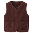 thumbnail image 2 of Blekii Warm Sleeveless Jacket Autumn Winter, Childrens Fleece Vest with Zipper Casual Outerwear Kids, Autumn Layering, Winter Wear, Casual Outfit, Outdoor Activities, Travel, Seasonal Comfort, Daily, 2 of 7
