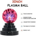 thumbnail image 4 of Plasma Ball Lamp Light, Globe Static Lamp Touch Sensitive Magic Ball, Creative Night Light Decoration for Office Desk, Bedroom, Magic Light for Boys Girls Party Birthday School -3inch, 4 of 5