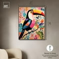 thumbnail image 5 of Whimsical Toucan Canvas Tropical Abstract Wall Art by Art Remedy, Black Frame, 36" x 45", 5 of 7