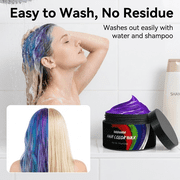 Adglamful Hair Color Wax - Temporary Hair Dye for White Hair, Waterproof, Long-Lasting, Natural Finish - 120g (4.23oz)