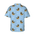 thumbnail image 3 of Daiia Cute Puppy Hawaiian Shirt for Men Gentle Cotton Regular Short Sleeve Casual-Large, 3 of 9