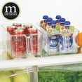 thumbnail image 5 of mDesign Kitchen Pantry Cabinet Refrigerator Storage Bin - 4 Pack, Large, Clear, 5 of 8