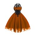 thumbnail image 3 of Vestido de corsé gótico sin mangas para mujer estilo victoriano, con retazos de encaje, estilo vintage, estilo punk, para cóctel y fiesta, 3 of 5