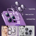 thumbnail image 2 of Dteck MagSafe iPhone 14 Pro Max Clear Case with Camera Protector, Crystal Transparent Cover Slim Plating Bumper with Bling Sparkle Magnetic Circle Protective Case for iPhone 14 Pro Max,Purple, 2 of 8