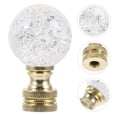 thumbnail image 2 of Lamp Finial Golden Metal Glass Ball for Table Lamp 1Set 2.0x1.2x1.2in, 2 of 9