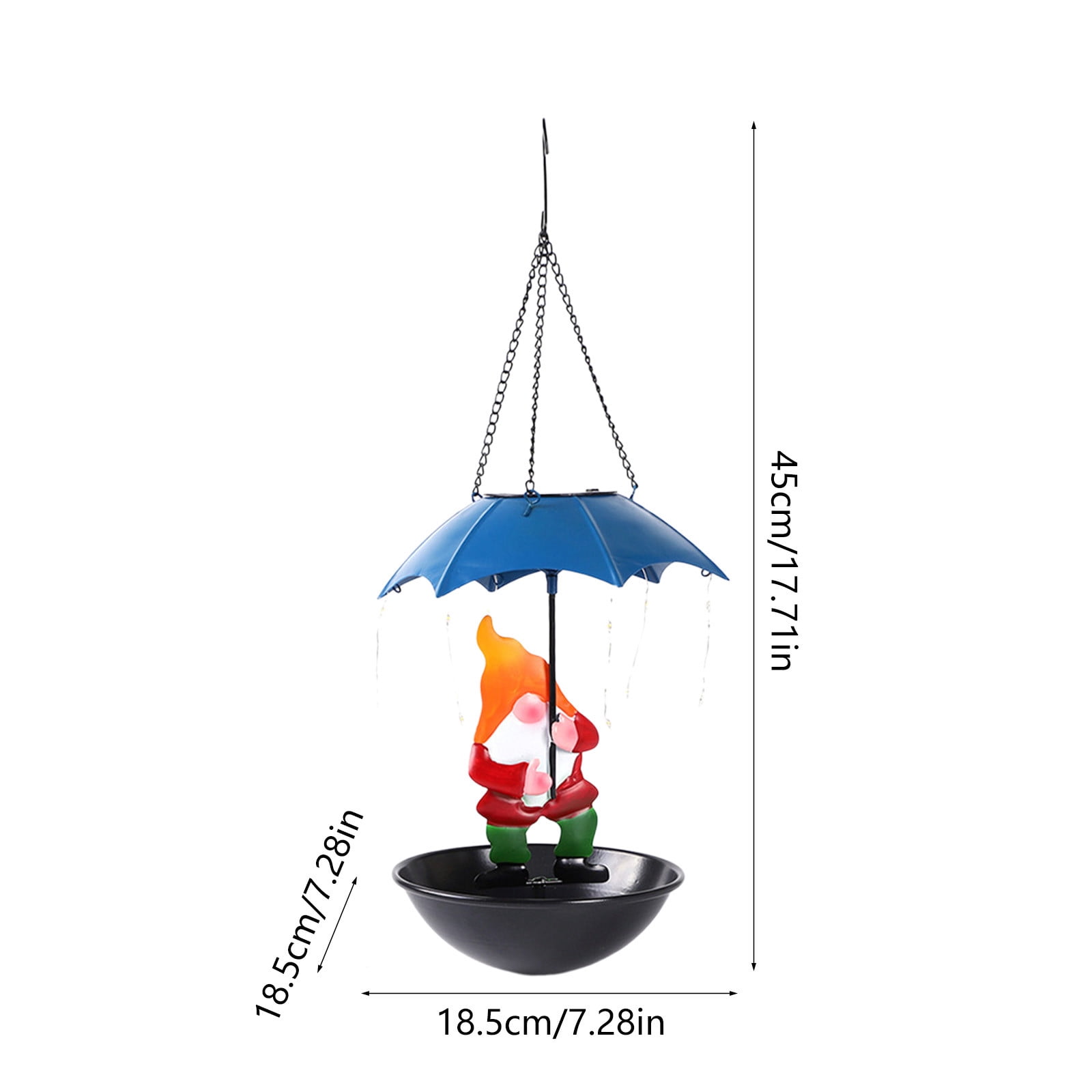Nkmbld Hanging Bird Feeder for Outdoors, Solar Powered Garden Hanging Hummingbirds Feeder for Outside Patio Lawn Yard Decoration
