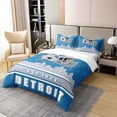 thumbnail image 2 of Erosebridal Football Detroit Comforter Cover Twin, Soccer Sport Duvet Cover Twin, Royal Blue Bedding Twin Size, Breathable Bedroom Decoration, 2pcs（No Comforter）, 2 of 7