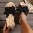 thumbnail image 2 of HomeDM Women's Flat Sandals Espadrilles Cross Strap Open Toe Slide Sandals Dressy Slip On Summer Beach Sandals Size 6, 2 of 8