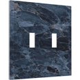 thumbnail image 2 of Nadoabtm Decorative Switch Plates Realistic Deep Blue Marble Pattern 2 Gang Double Toggle Wall Plate Outlet Light Switch Cover Electrical Faceplate for living Room Home Decor, 2 of 8